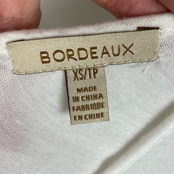 Anthropologie Bordeaux Luma Colorblock Blue White Tunic Top Size XS Stretch Boho - Picture 3 of 7